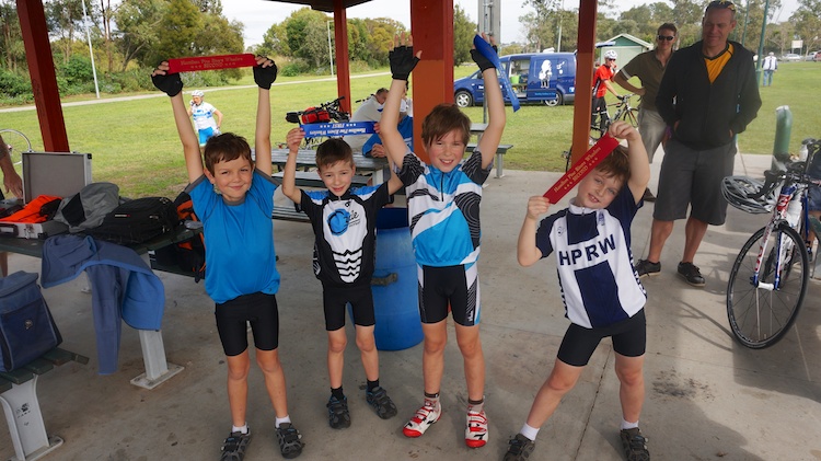 Jasper,Luke(his first race!),Noah and Marly Juniors